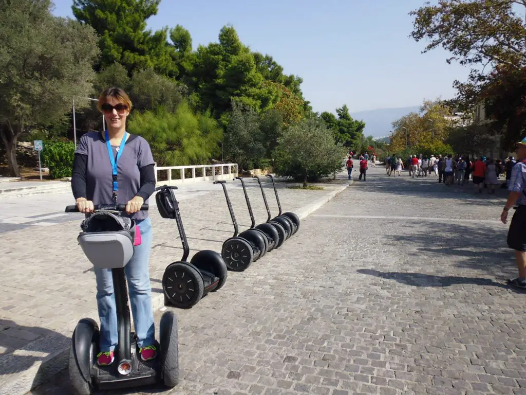 On the Segway. Yes, pure concentration on my face!