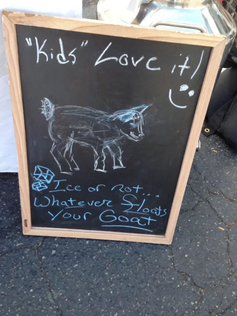 Goats Milk for sale at the West Seattle Summer Fest Farmer's Market. 