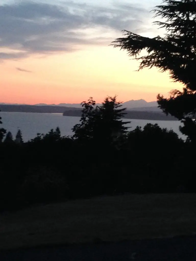 Looking to Puget Sound at sunset, from West Seattle
