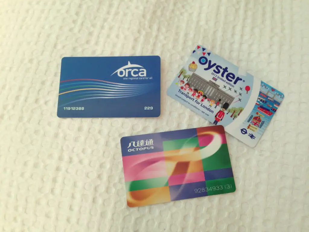 Orcas (Seattle), Oyster (London) and Octopus (Hong Kong) transport cards