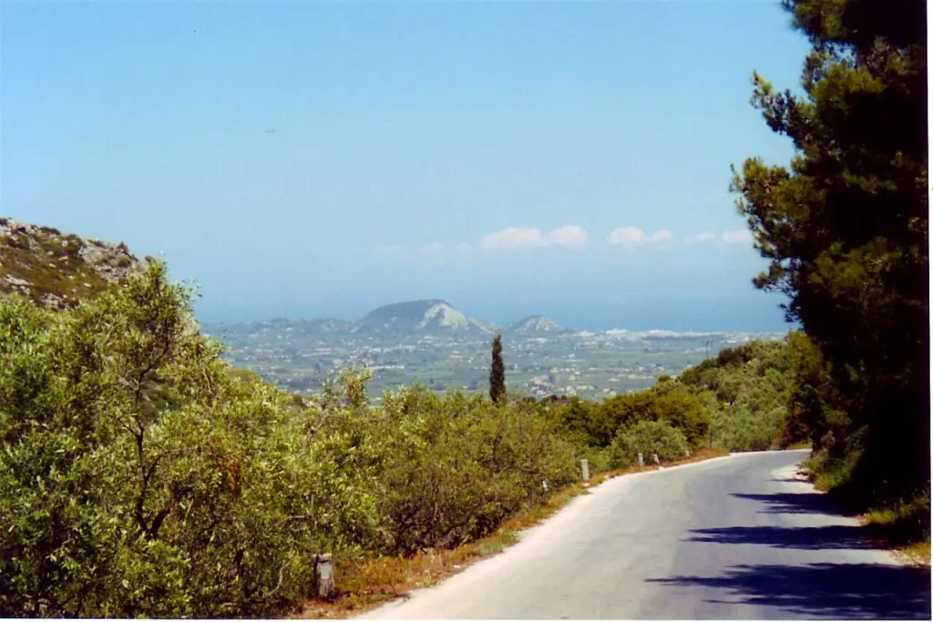 Mountain road - Zakynthos. Among the Olive Groves