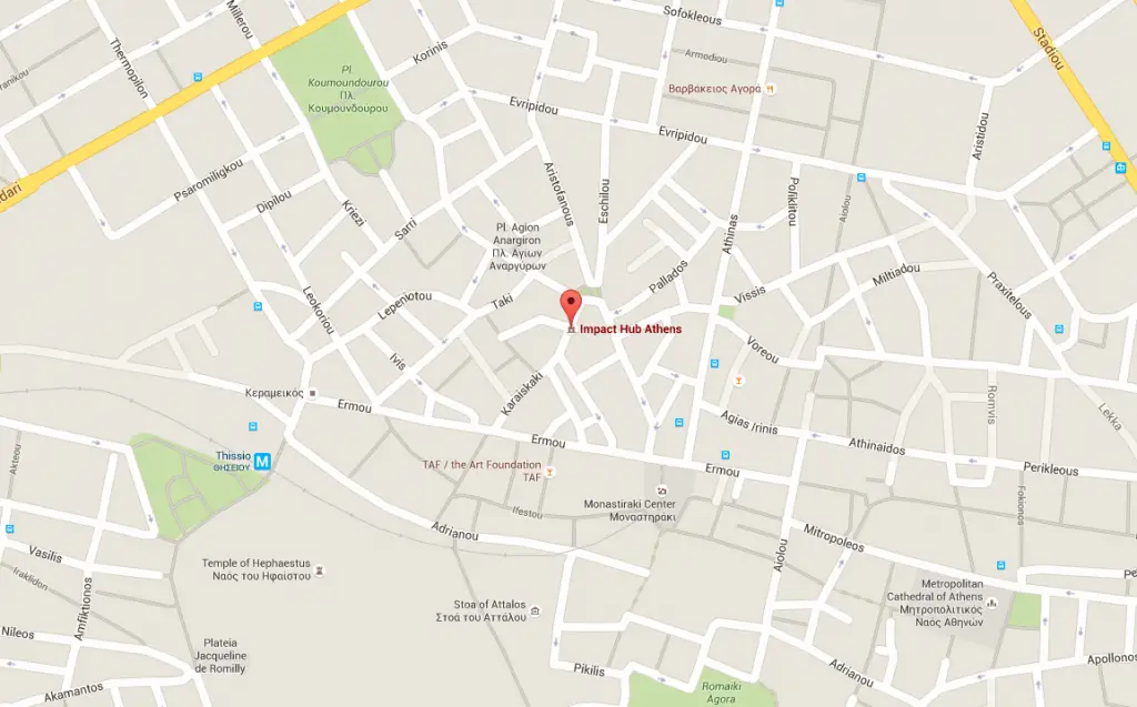 Location of Impact Hub Athens