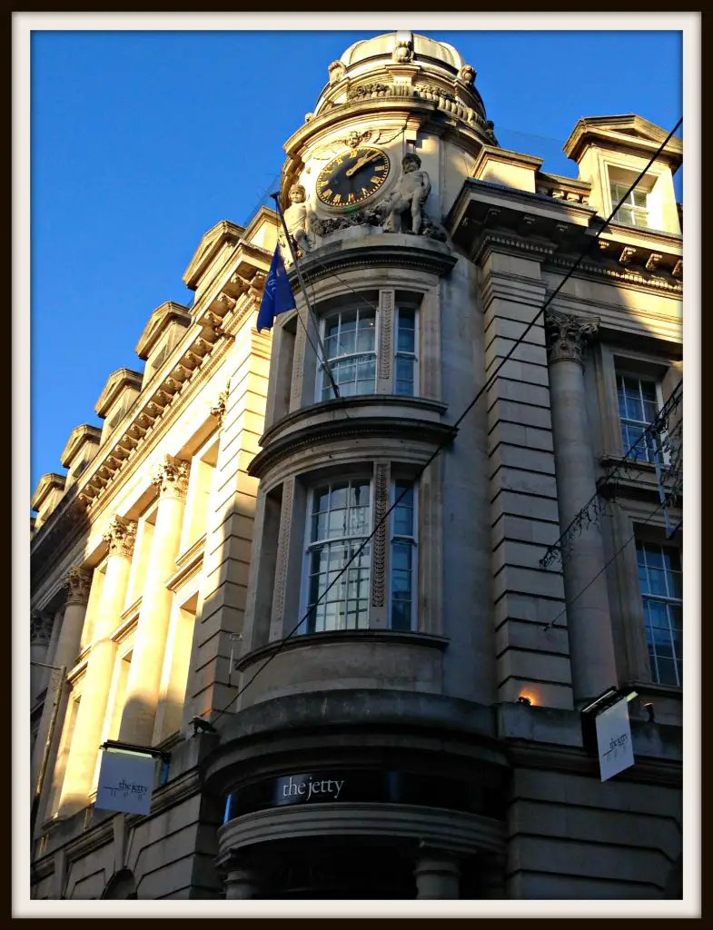 Bristol Harbour Hotel exterior. My corner suite was right by the flag!
