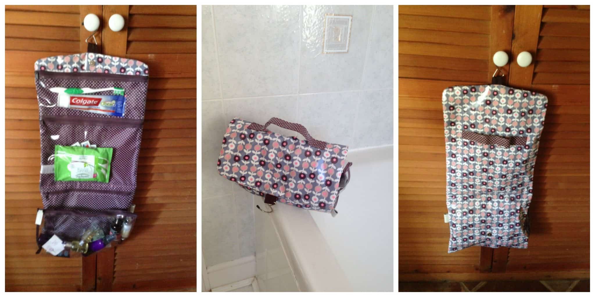 Hanging Washbag in Lorton Print Smoke - Victoria Green - LifeBeyondBordersBlog