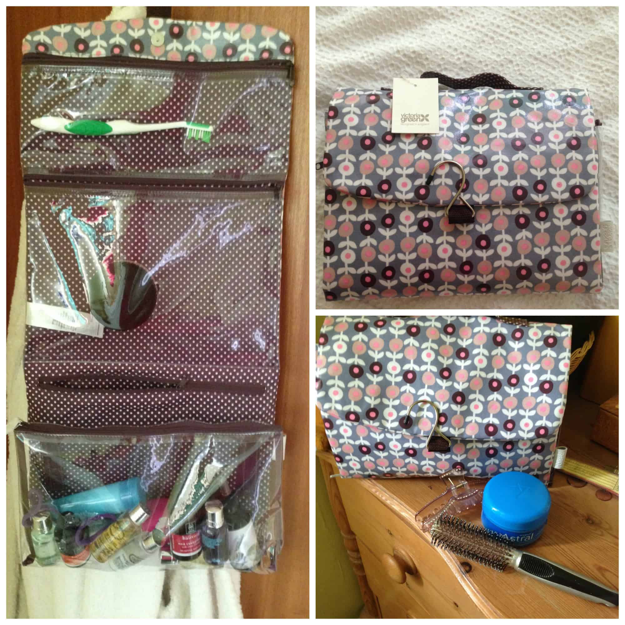 Victoria Green Travel Washbag Collage - LifebeyondBordersBlog