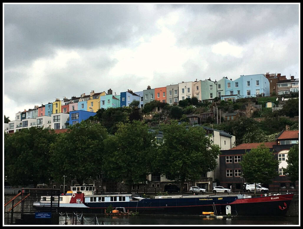 Colourful houses above the floating harbour at CliftonWood - Things to see in Bristol