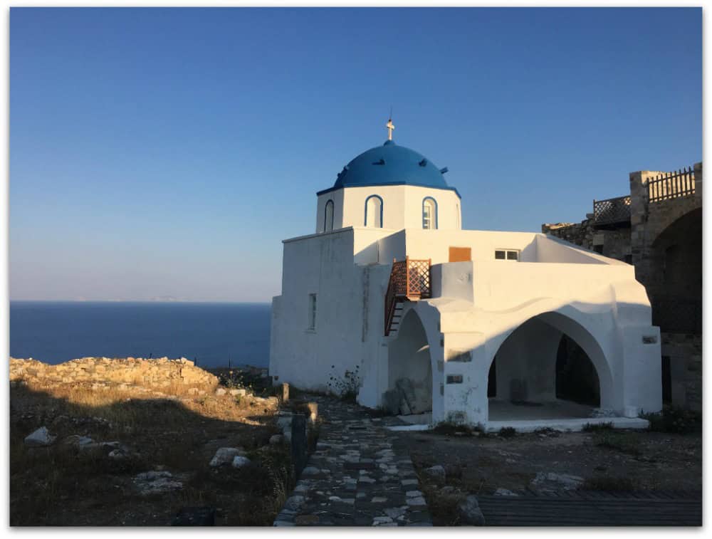 Church of Evangelismos inside Astypalea Kastro - Astypalea island - Greece.