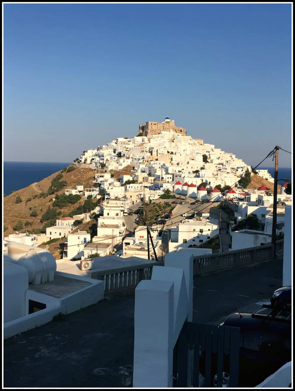 View of the Chora and Kastro of Astypalea island - Greece