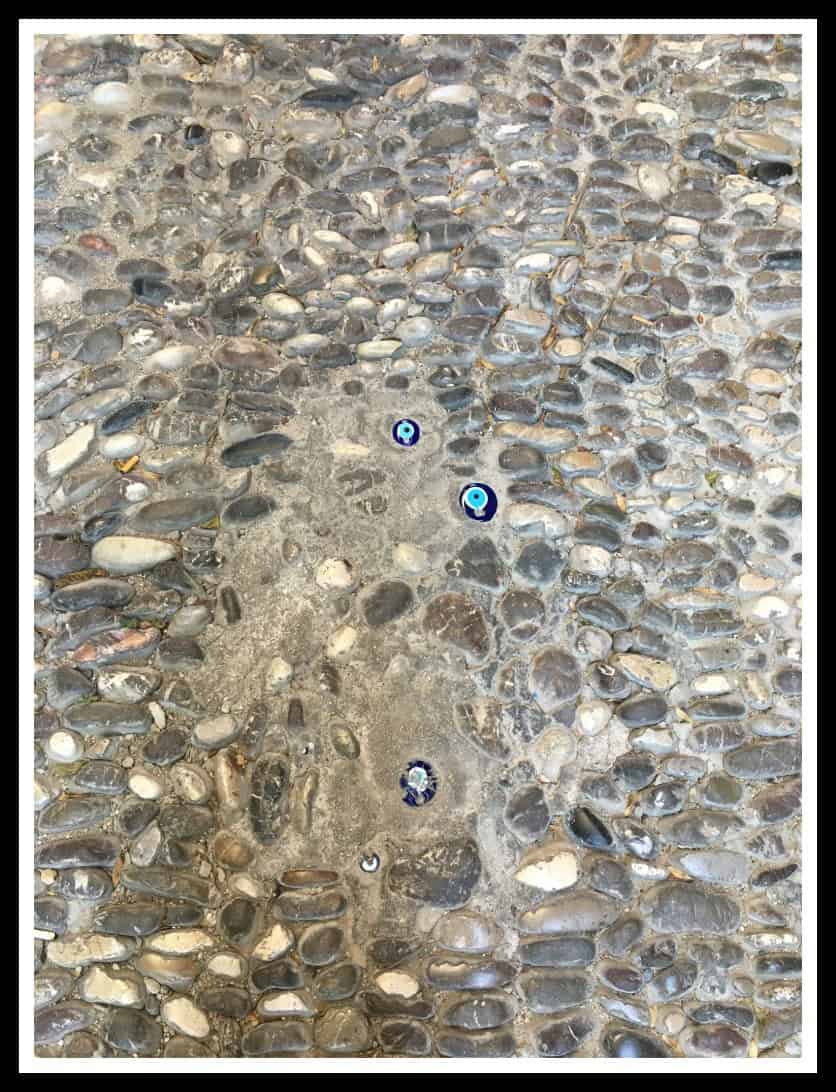 Greek eye - mati - in the street in Rhodes - Best Souvenirs from Greece