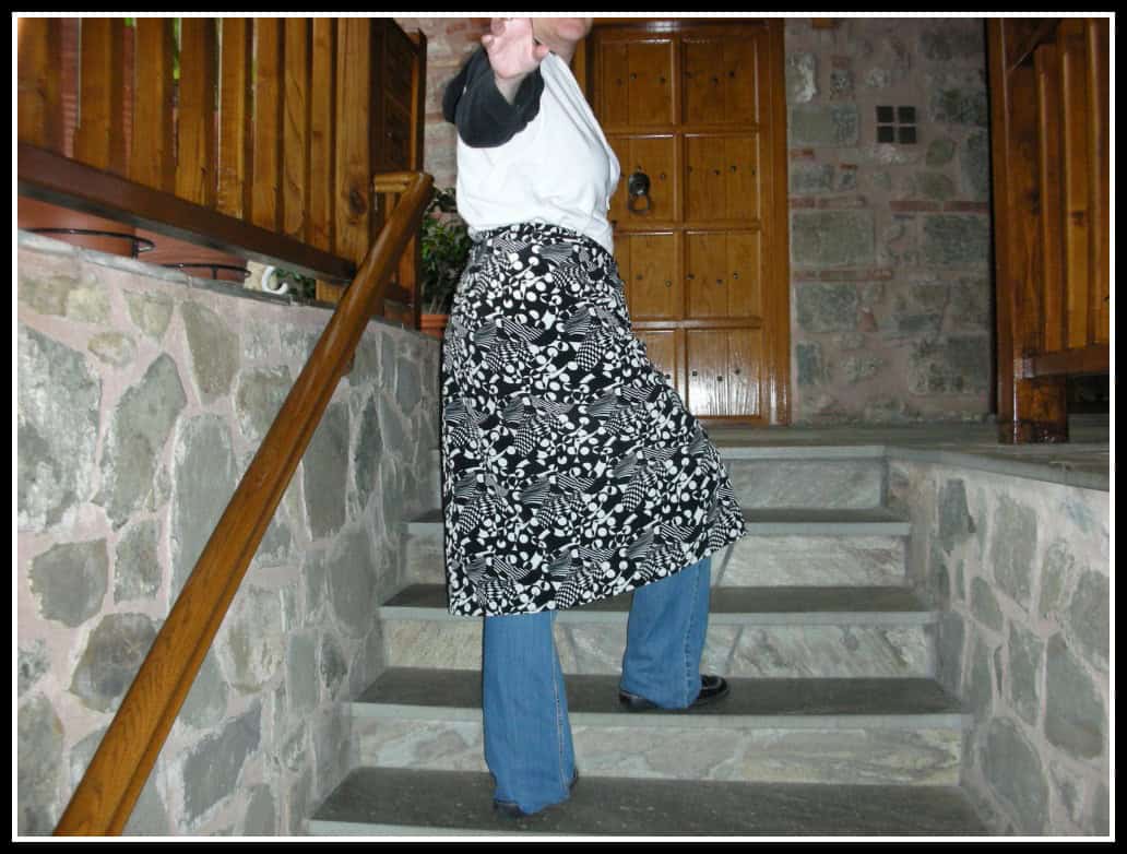 Wrap around skirt provided at Monastery visit in Meteora - Greece