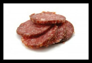 Louza meat found on Mykonos island, Greece
