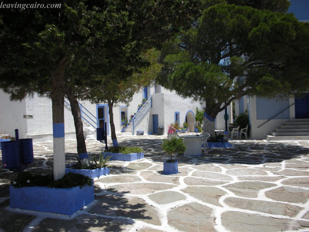 Peaceful monastery grounds on the Greek island of Kea - LifeBeyondBorders