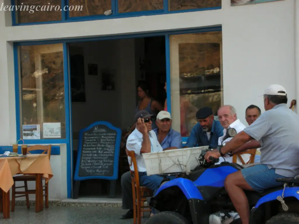 Old boys enjoying a coffee