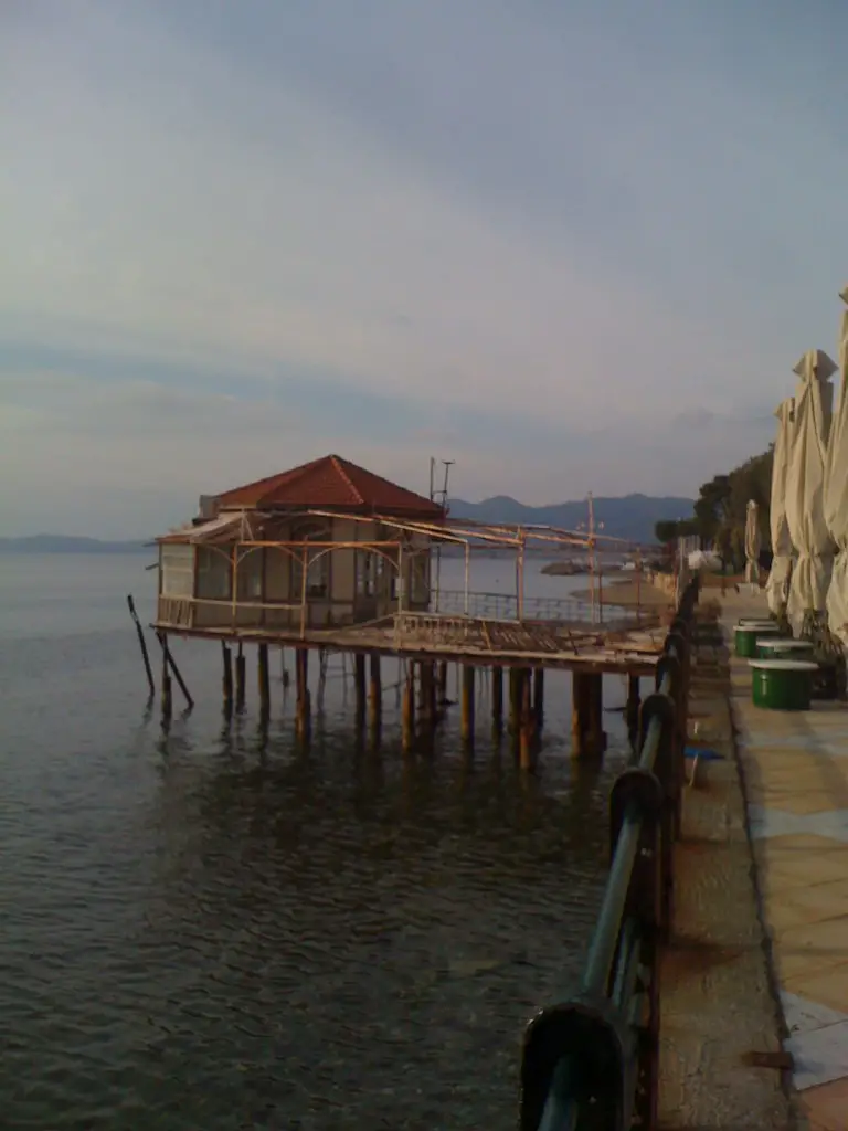 Run down pier that looks kind of spooky