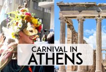 Apokries - Carnival time in Athens, Greece. Better than Venice and Rio! Come and celebrate carnival in Athens, Greece. "Metaxourgeio Carnival" (CC BY 2.0) by Meta Lands and Acropolis image by Anestiev