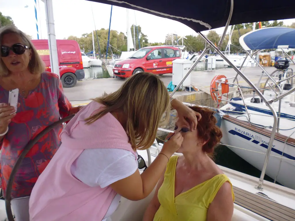 Make-Up artist busy at work