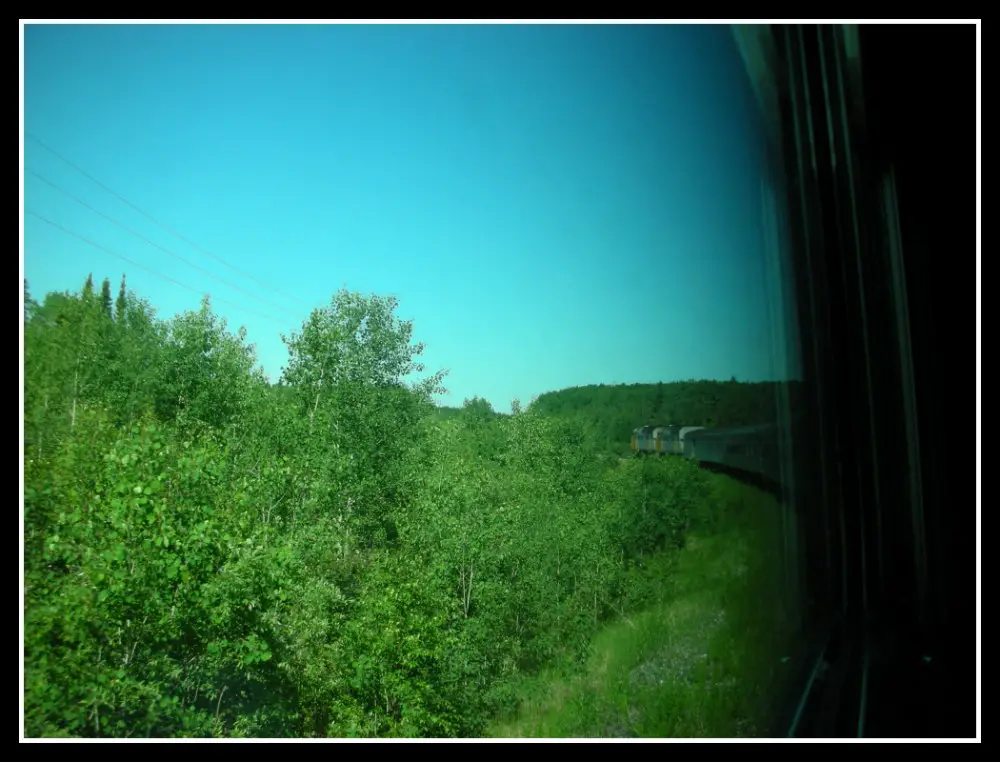 View from VIA Rail carriage from Winnipeg to Churchill, Manitoba, Canada. Life Beyond Borders