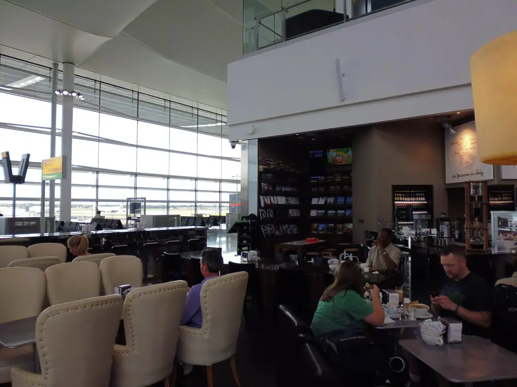 How about a quiet coffee or snack whilst waiting for your gate to be called? One of many food outlets at the Queen's Terminal at LHR Terminal 2 - LifeBeyondBorders