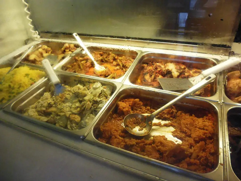 Food on display at Mama's Kitchen Kitchen, Athens