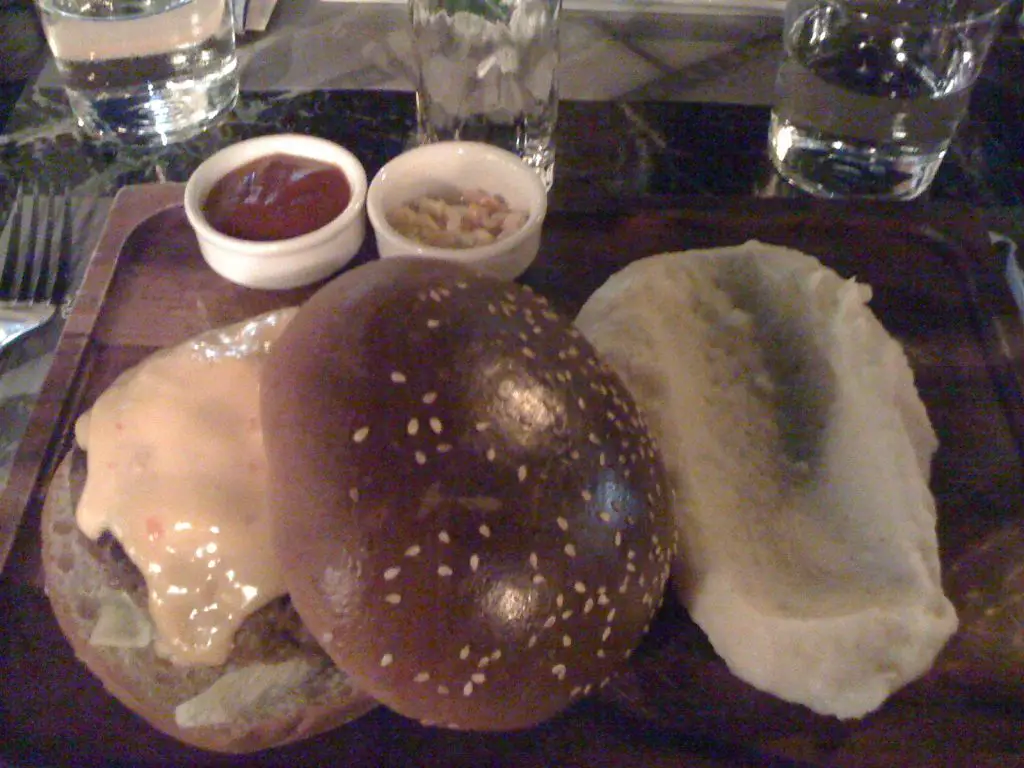 My gluten free Marvyn Gaye burger at nice 'n' easy - Kifissia, Athens