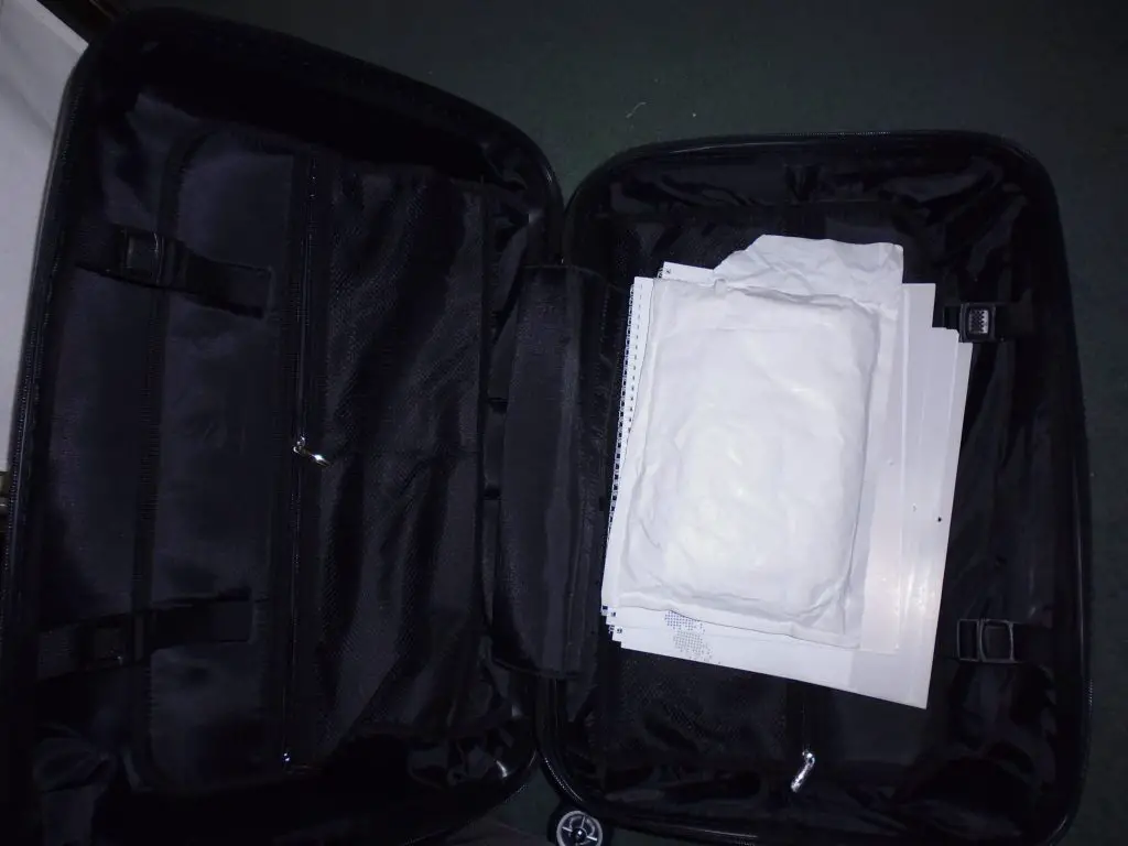 Personalised Luggage cabin bag - interior.