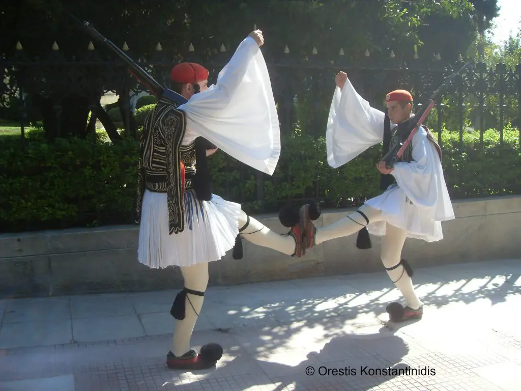 Perfectly in sync. Evzone soldiers of Greece changing the Guard. Life Beyond Borders
