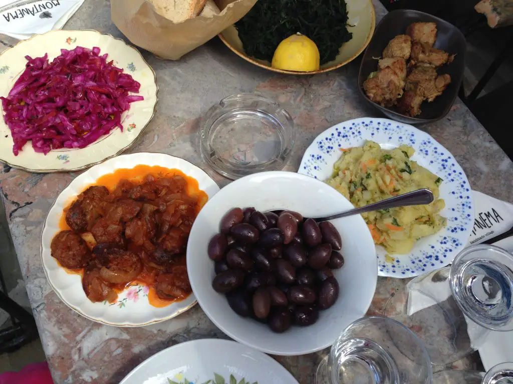 How about a mezdes of dishes for lunch at Montanema Handmade Village?