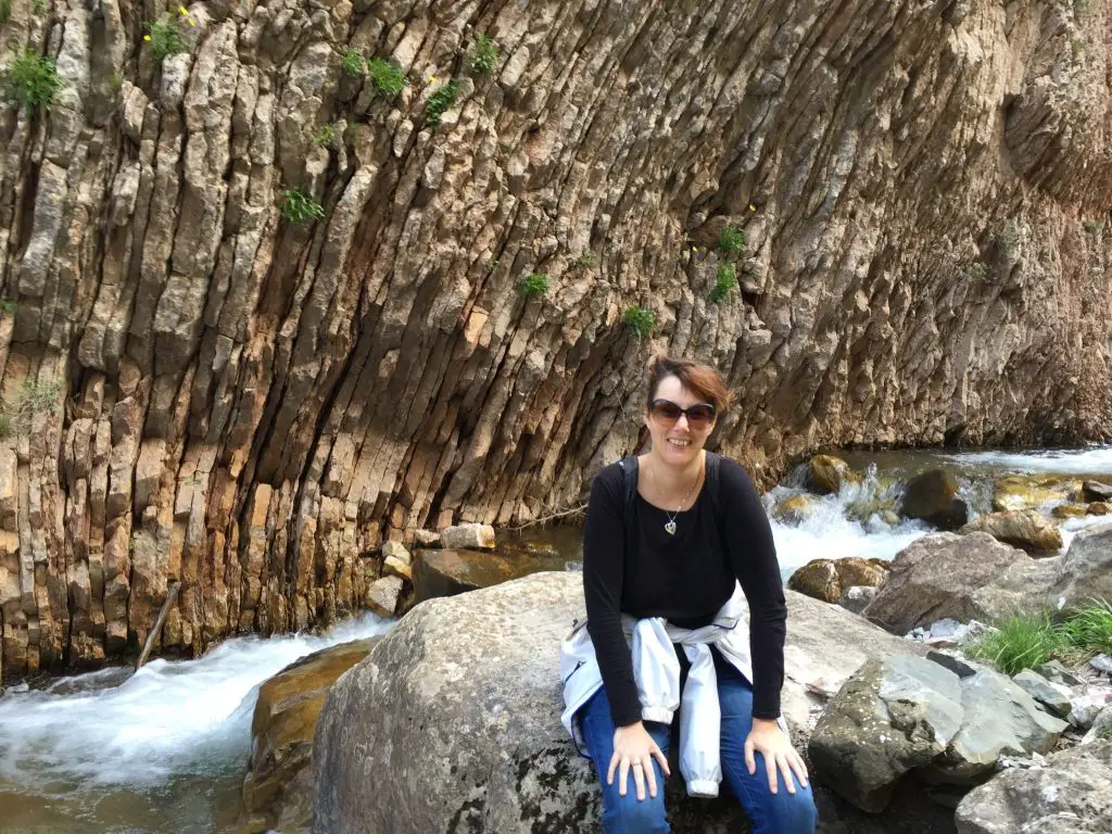 I made it! Hiking down the base of the Anthohori Gorge