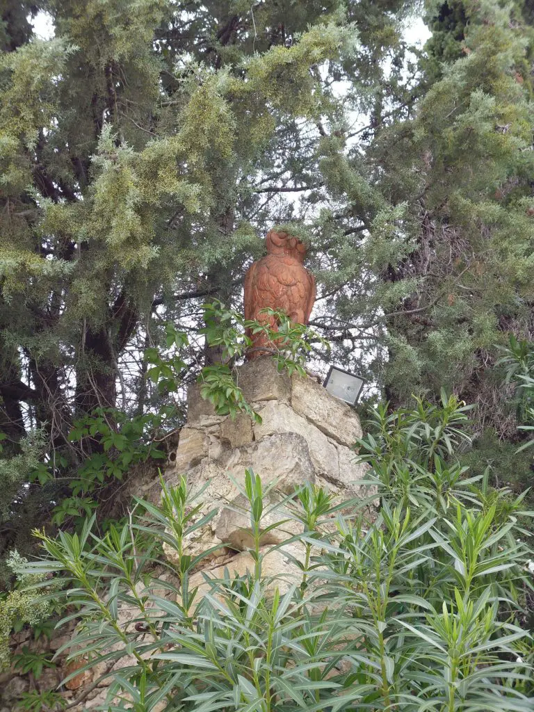 Classic Greek owl statue hiding in Vorres Museum Garden - Athens, Greece - LifeBeyondBorders