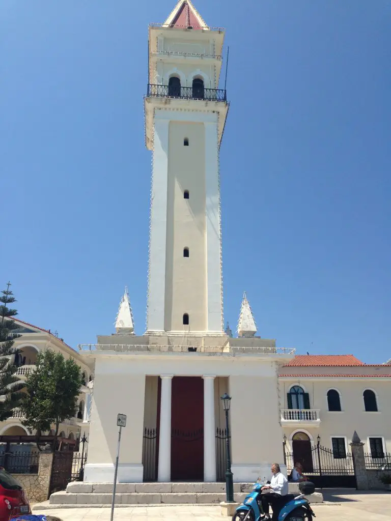 St. Dennis's Bell Tower - one of only three surviving structures after the devastating 1953 earthquake