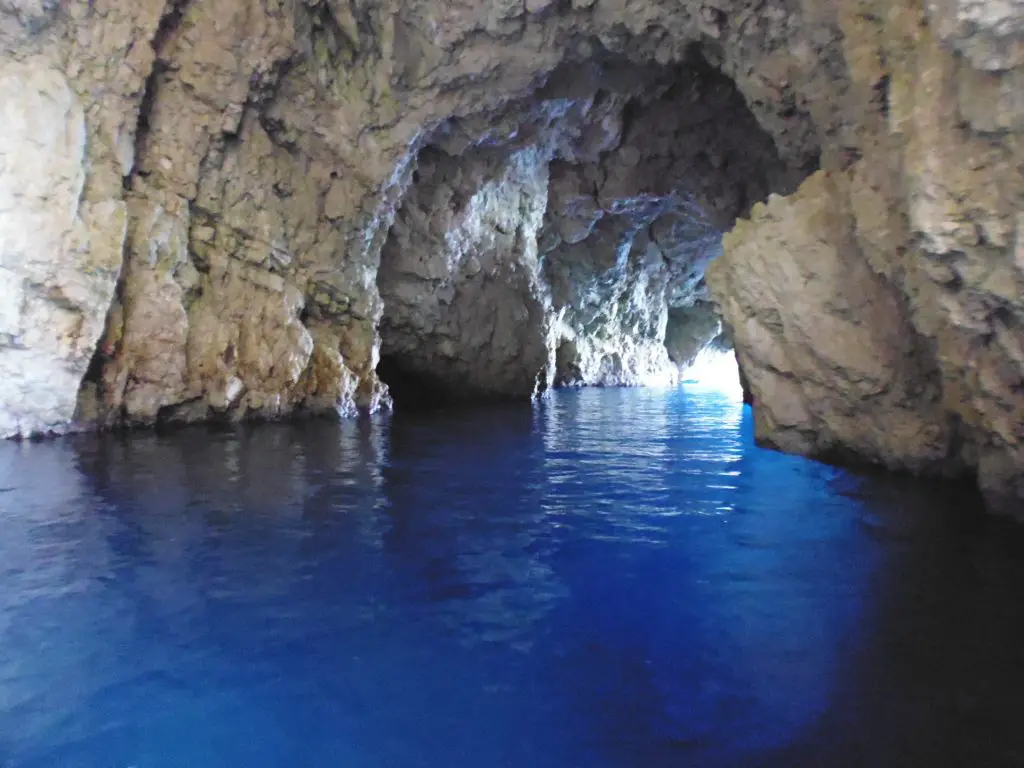 Cave spotting - look at how blue the water is! No filter, promise!