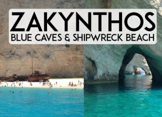 Things to see on Zakynthos island - Greece: Blue Caves and Shipwreck Beach