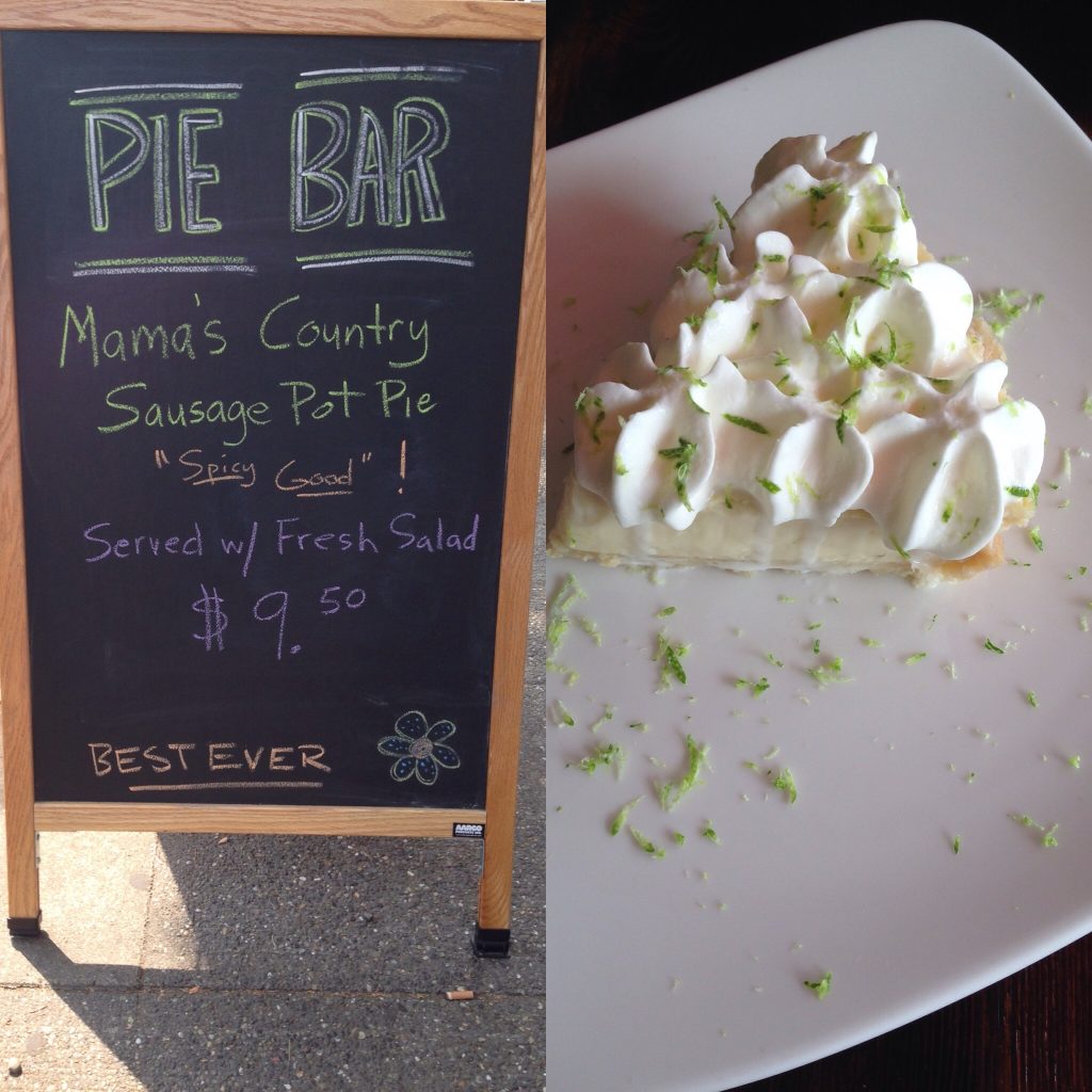 Key Lime Pie with cream at the Pie Bar Ballard