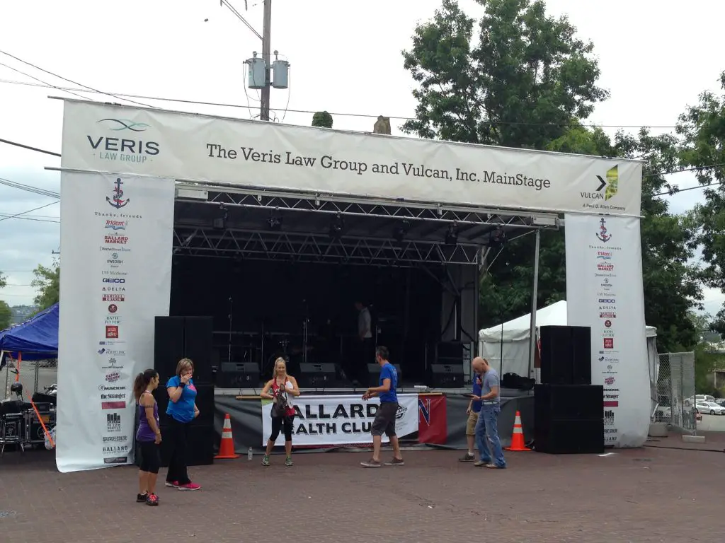 Band area at the Ballard Seafood Fest