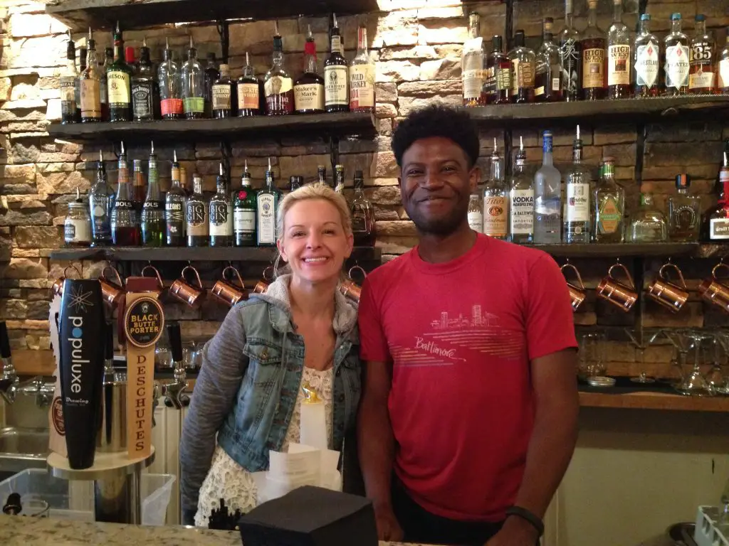Natalie Stroeve - Owner of Pie Bar Ballard with Haendel - staff member. All very friendly!