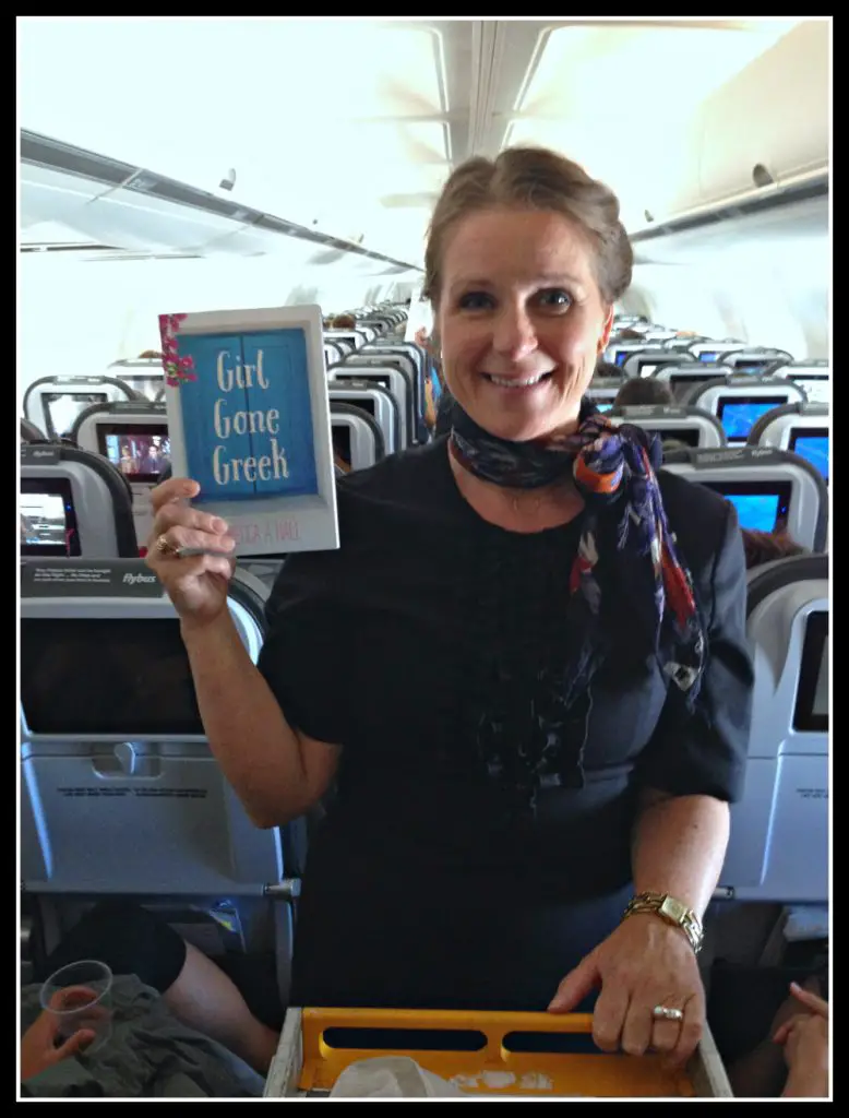 Icelandair Cabin Crew member is a fan of my debut novel 'Girl Gone Greek' - LifeBeyondBorders