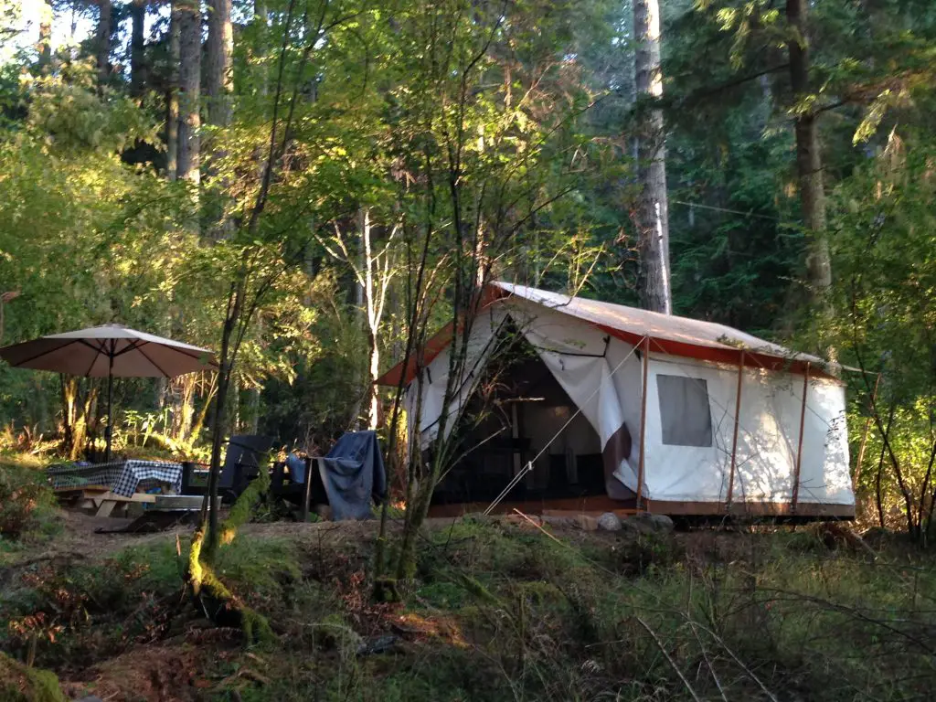 My 'glampsite' at Leanto Camps - Moran State Park - Orcas Island. Glamping in the San Juan Islands - LifeBeyondBorders