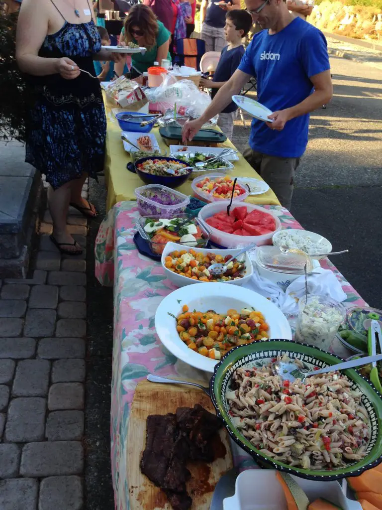 Look at the array of food on offer!