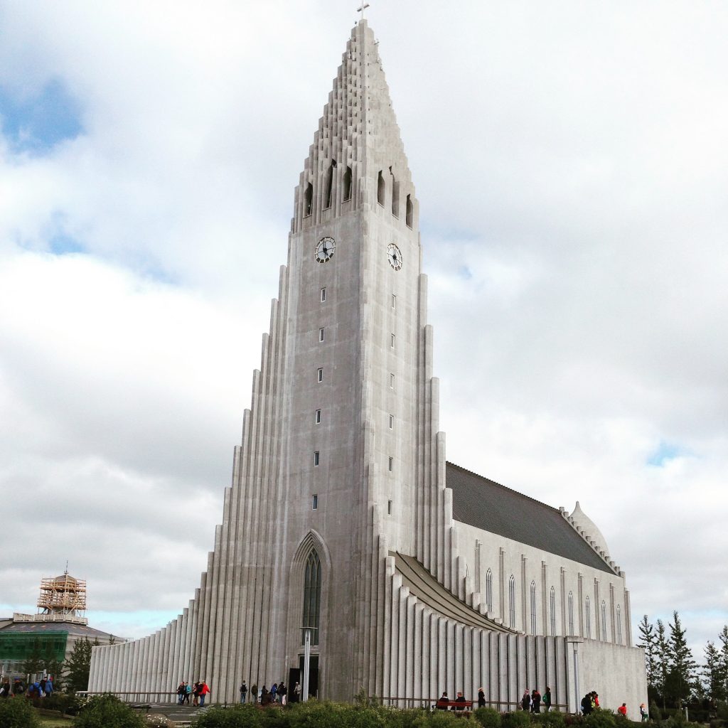 The trademark Hallgrimskirkja Church - spire visible from BUS Hostel