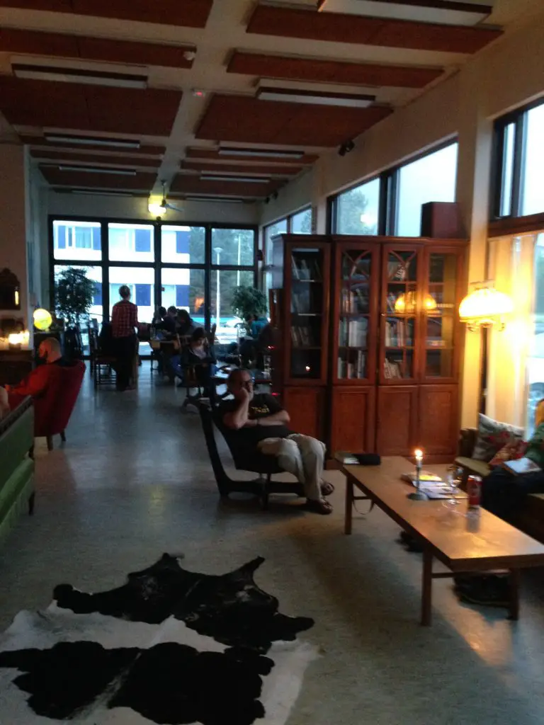 Common Room are of BUS Hostel, Reykjavik, Iceland. They even light candles at night.
