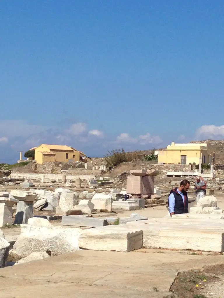 Ancient site - with guards houses just visible in the background