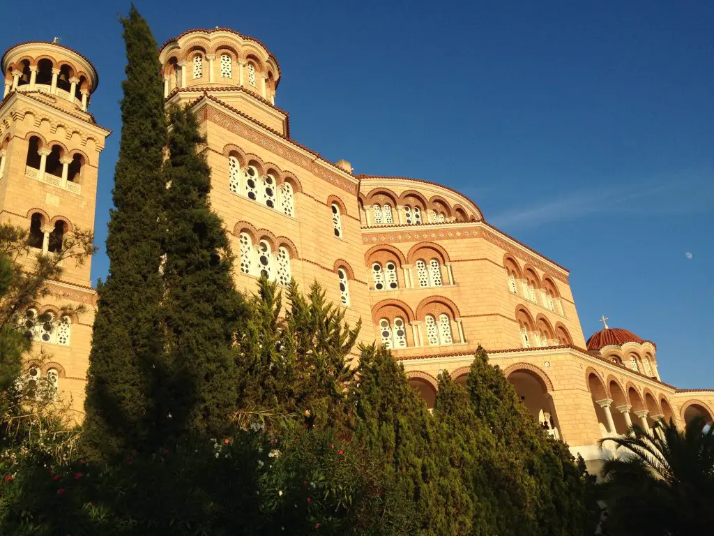 Monastery of St. Nektarious on Aegina Island. Three Greek islands one day. LifeBeyondBorders