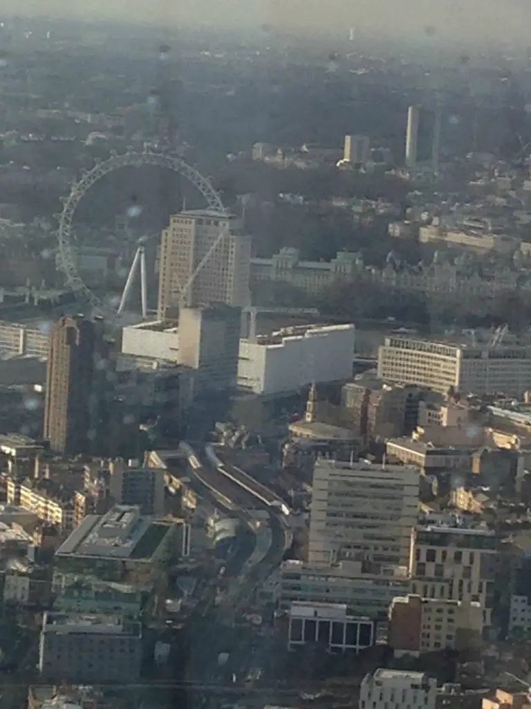 View of The London Eye from The Shard Observation Deck Life Beyond Borders