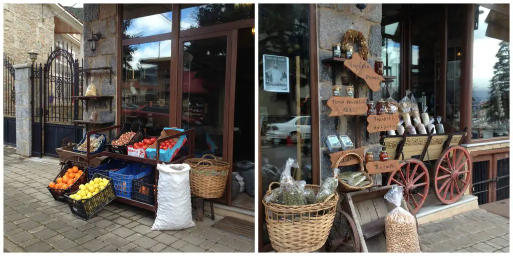 Local produce for sale in the Peloponnese town of Levidi