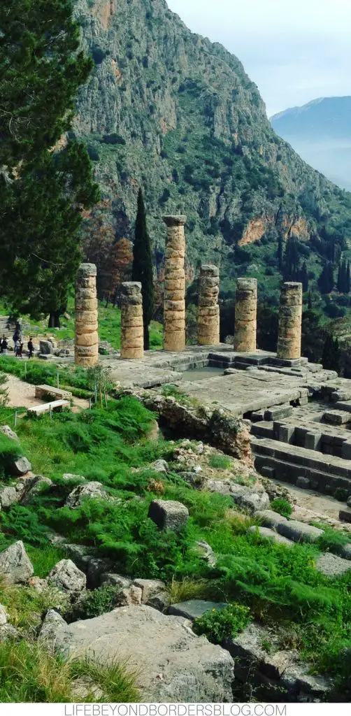 Beautiful views of the Archaeological site of Delphi in Greece. Life Beyond Borders