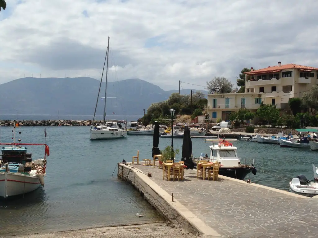 Town of Vathy near Methana in the Peloponnese region of Greece. Life Beyond Borders