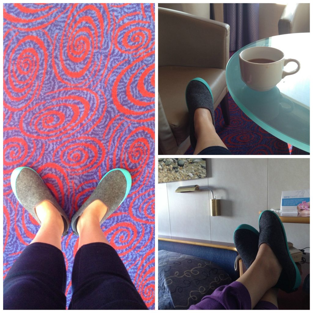 Using my Mahabis slippers on board Celestyal Cruises. Life Beyond Borders
