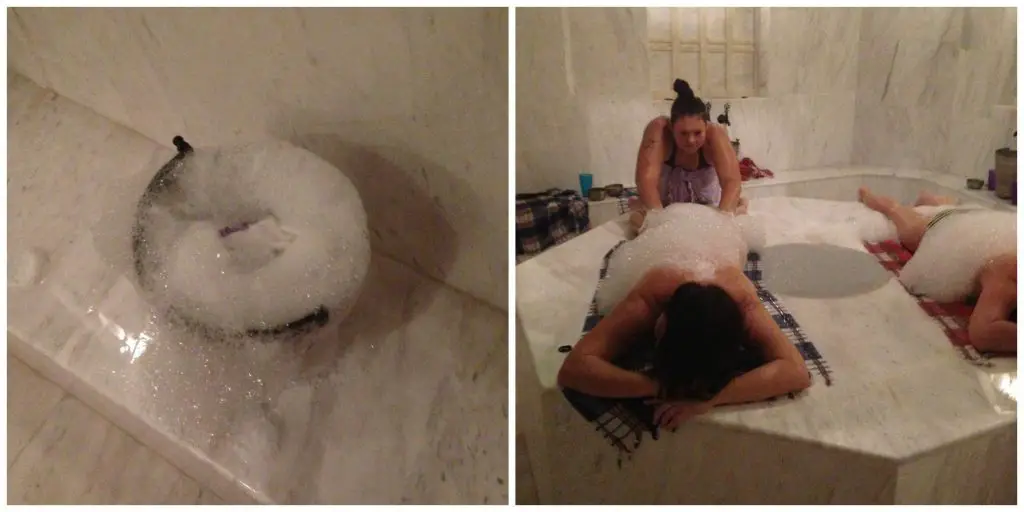 The soapy massage treatment at Al Hammam Turkish Baths