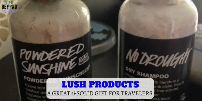 LUSH travel products and cosmetics
