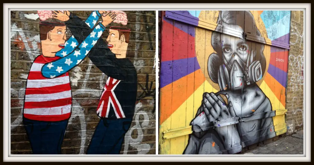 Spitalfields street art on display as seen on my Eating London Food Tour - LifeBeyondBorders